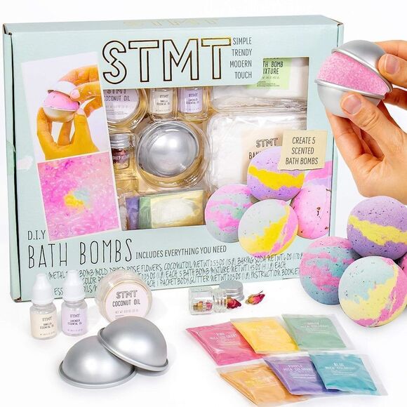 Bath Bomb Kit for Girls: Mold, Spa Kit, Bath Crumbles - Ages 6+